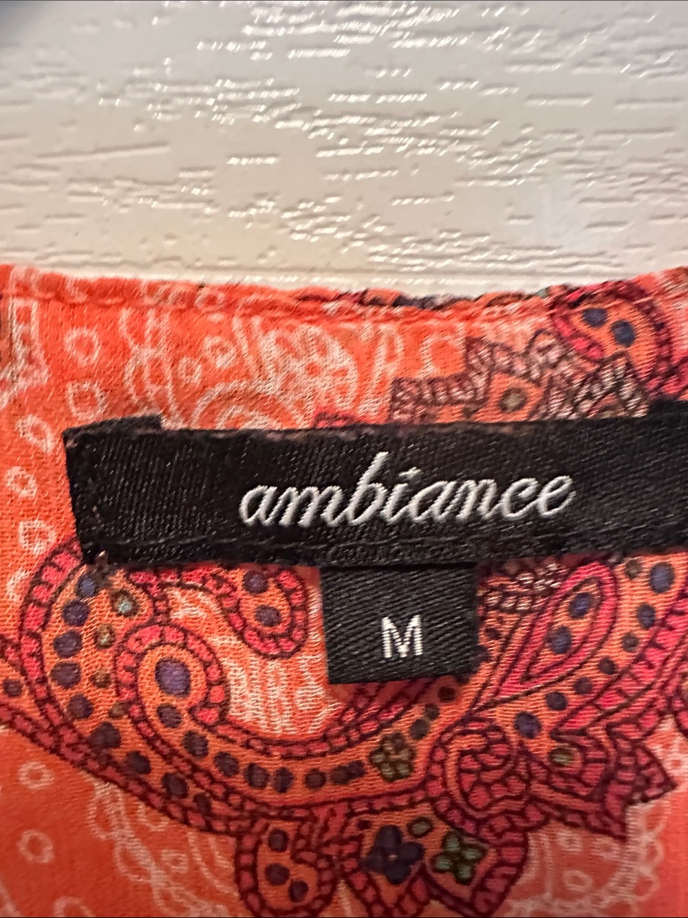 Ambiance Orange Paisley Racerback Tank - Picture 2 of 4